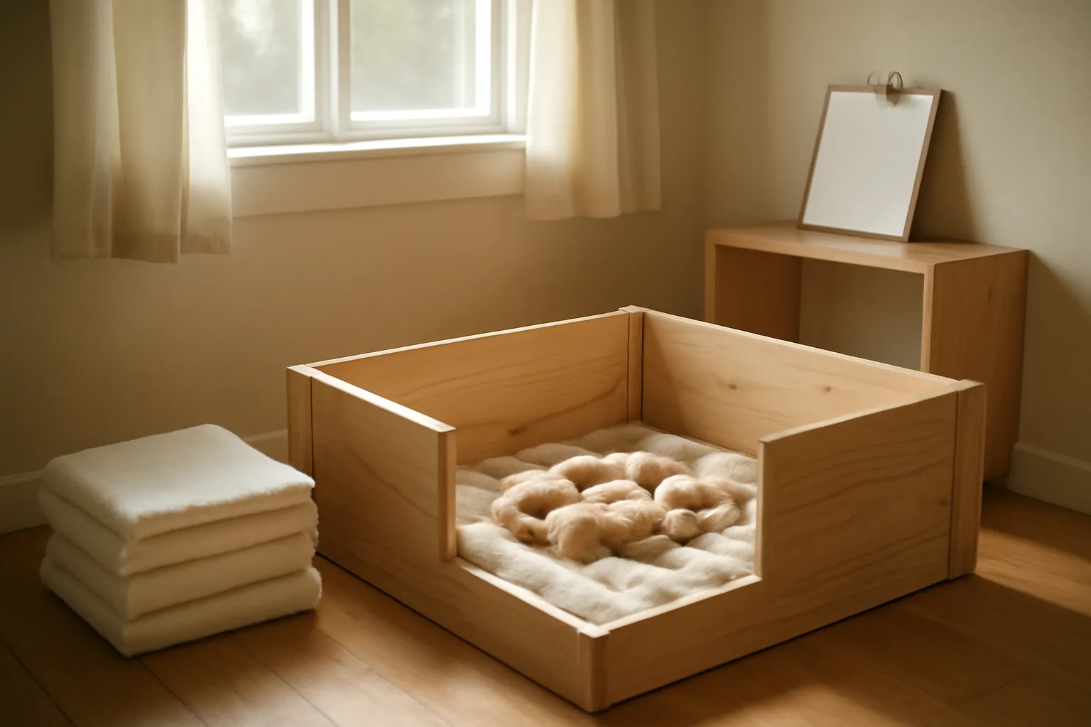 Home whelping room illustrating the practical meaning of a breeder dog